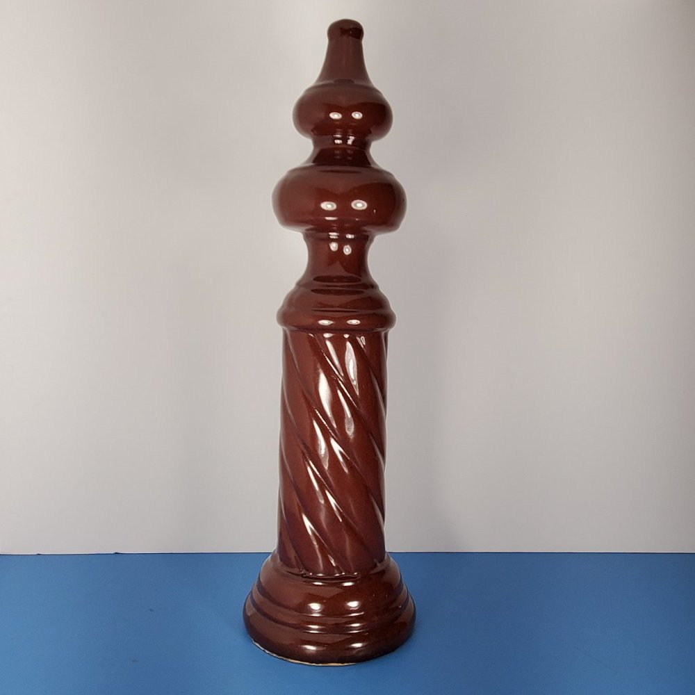 Vintage Unbranded Artisan Ceramic Pottery Tabletop Finial MCM Art Decor